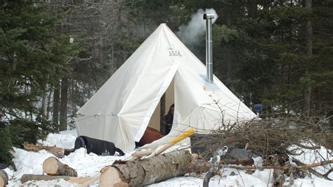Beginners Winter Camp In Canada With Canvas Hot Tent Part 1 Camping
