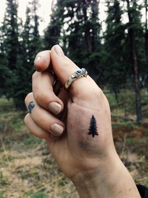 Small Pine Tree Palm Tattoo Tattoomagz › Tattoo Designs Ink Works