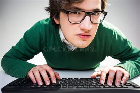 Man Closely Looking At Flower Stock Image Image Of Front Hand 178053779