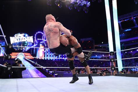 Wwe Wrestlemania 33 Results Brock Lesnar Vs Goldberg Who Won