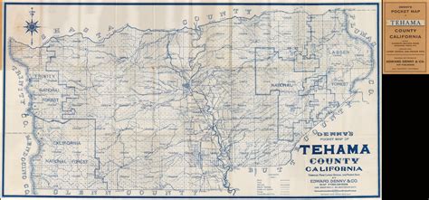 Dennys Pocket Map Of Tehama County California Compiled From Latest