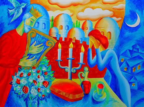 Stretched Canvas Print Abstract King David Jewish Home Wall Decor