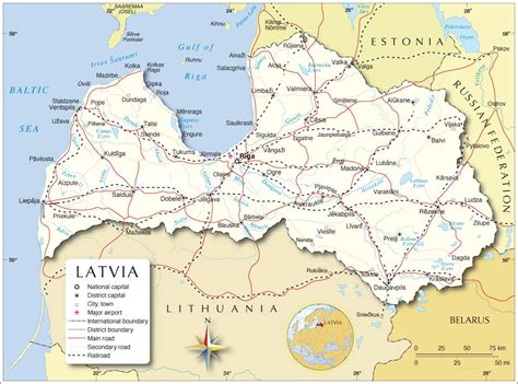 Latvia Map Map Of Latvia Latvia Map In English
