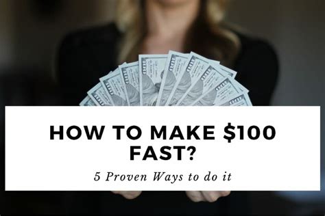 5 Ways To Make 100 Dollars Fast Earn Money Online Dreamtrix
