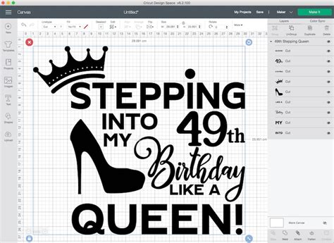 Stepping Into My 49th Like A Queen Svg49 And Fabulous Svg49th Birthday Svg For Women49th