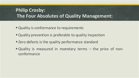 Quality Gurus And Their Key Contributions Juran And Crosby