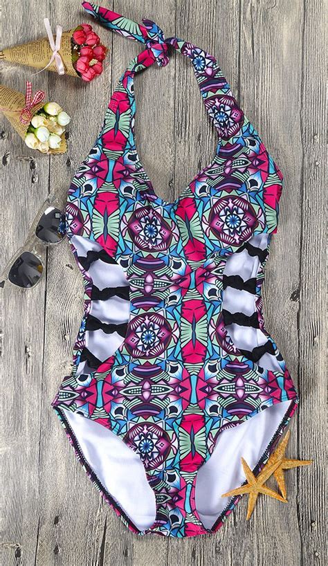 We Are In Love With This One Piece Floral Halter Swimsuityou Would Get