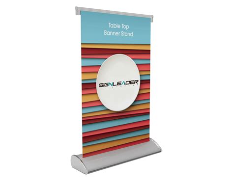 Custom Table Top Banner Stand Mini Retractable Banner Stand Signleader