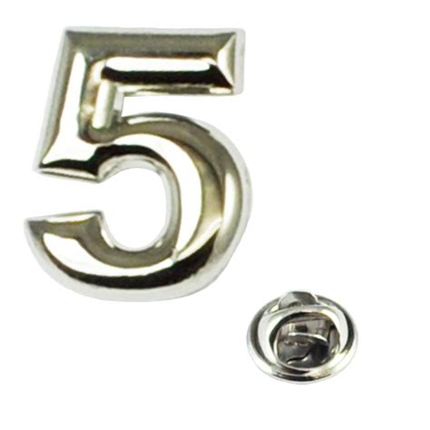 Number 5 Lapel Pin Badge From Ties Planet Uk