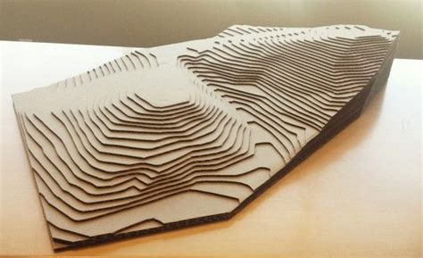Topographic Model Using Cardboard Frencharchitecture Architecture