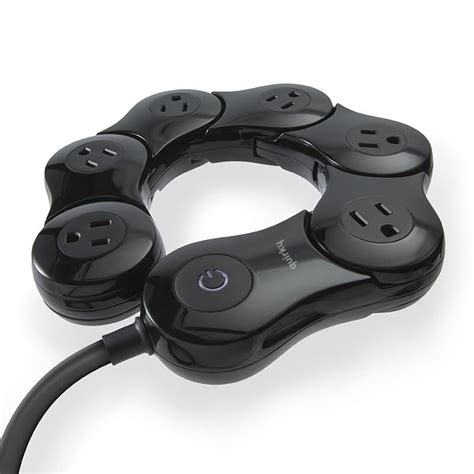 This Pivot Power Strip Bends To Fit Any Sized Plug Or Adapter Without