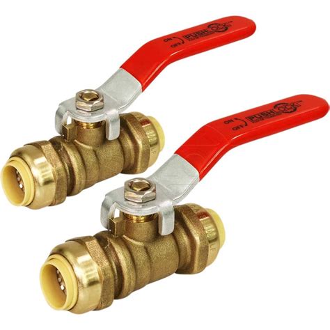 The Plumber S Choice 1 2 In Full Port Pushfit Ball Valve Water Shut Off Push To Connect Pex