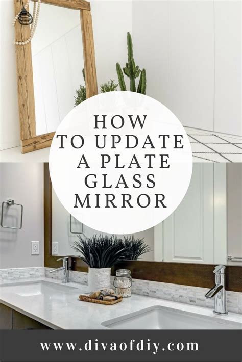How To Update Your Plate Glass Mirror With A Frame Diva Of Diy Bathroom Farmhouse Style