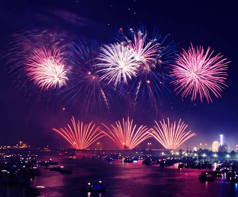 Fireworks In The Night Sky Over Dubai Uae Image Free Stock Photo