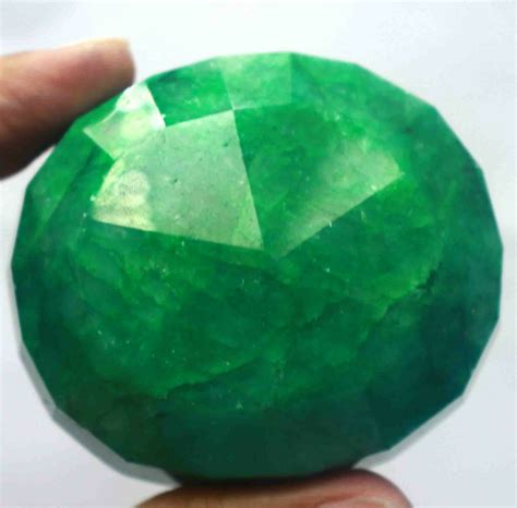 Huge Natural Emerald Gemstone Oval Cut & Facetted | Artifacts World