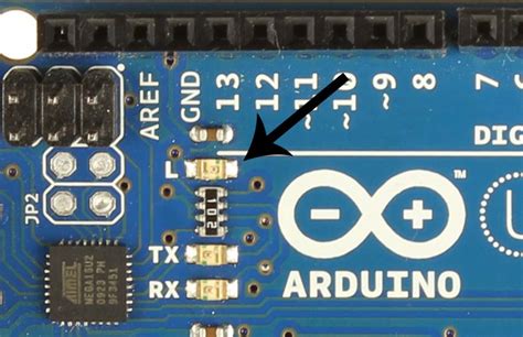 Pin 13 is actually atmega328p pin 19, portb 5. Getting Started with the Arduino - Controlling the LED ...