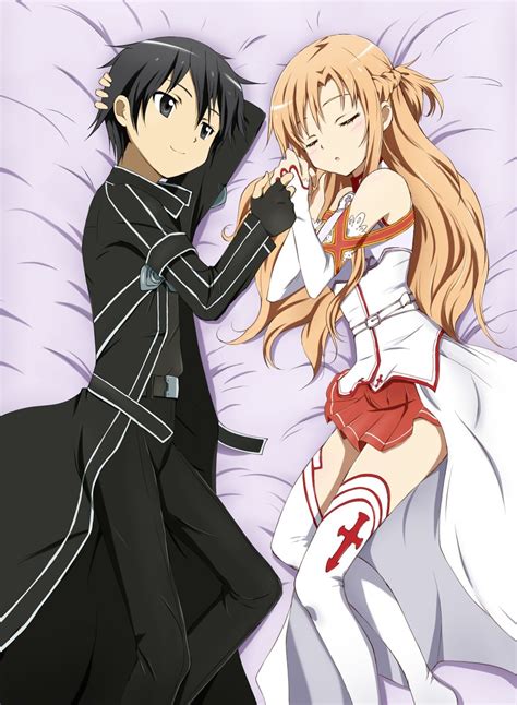 Asuna And Kirito Sword Art Online Drawn By Kinfuji Danbooru