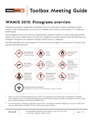 Workplace Hazardous Materials Information System WHMIS Fill And