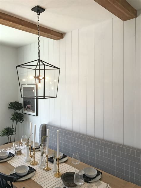 We just finished giving our kitchen peninsula a shiplap look for under $25. Shiplap Ceiling, Siding, Panels & Paneling | Interior ...