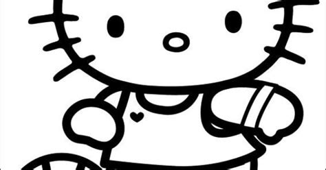 Hello Kitty Playing Soccer Hello Kitty Coloring Pages Pinterest