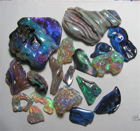 Lots Of Opal Carvings By Daniela Labbate Minerals And Gemstones