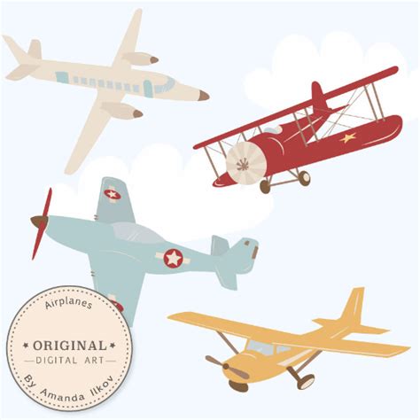 Vintage Airplane Clipart Vector Airplane Clipart Vintage Airplane