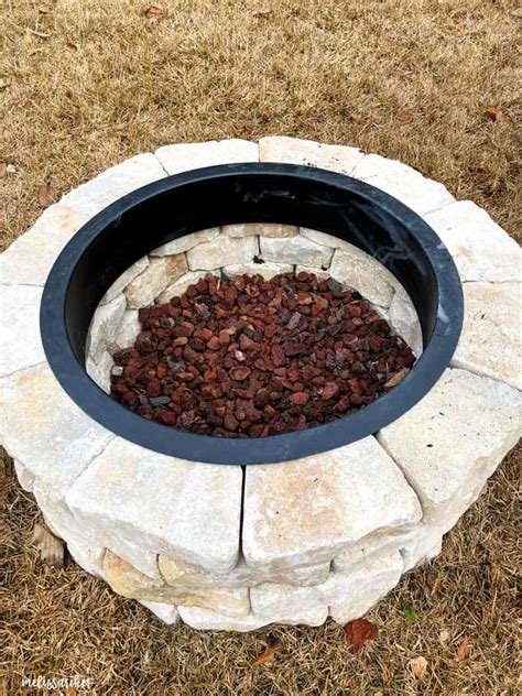 Enjoy your new outdoor fire pit! How to Build a DIY Stone Fire Pit | Under 2 Hours of Work!