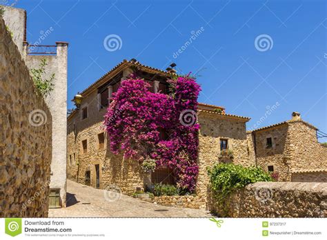 Pals Medieval Town In Catalonia Spain Stock Image Image Of Rustic