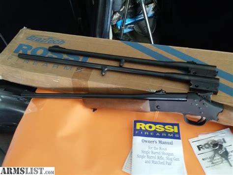 Armslist For Saletrade 3 In One Rifle 22lr 17hmr And 410 Rossi