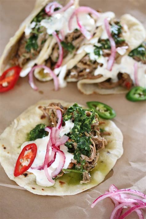 Pulled Beef Tacos With Chimichurri Sauce Recipe Pulled Beef Tacos