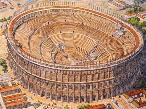 The Amphitheatre Of Nero Wooden Arena Constructed By Nero In 57 Ad On