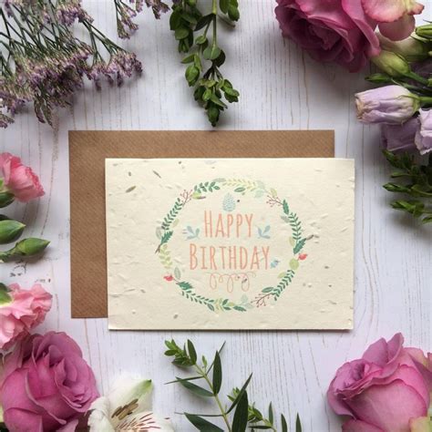 Plantable Birthday Card Grows Into Flowers By Summer Lane Studio