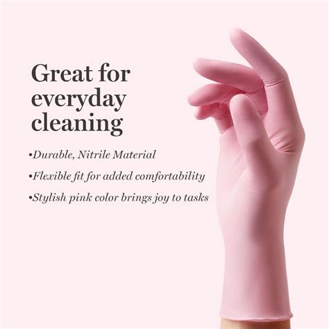 Medline Martha Stewart Pink Nitrile Multi Purpose Everyday Cleaning