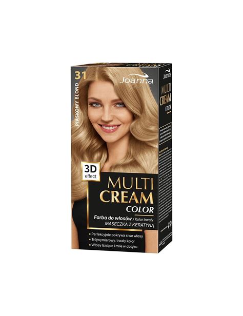 Joanna Farba do Włosów 31 Piaskowy Blond Multi Cream Color 3D Efekt 1 szt