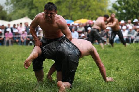 Traditional Turkish Oil Wrestling Editorial Stock Photo Image Of People Festival