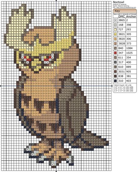Maybe you would like to learn more about one of these? Pokémon - Noctowl | Pokemon cross stitch, Pokemon cross ...