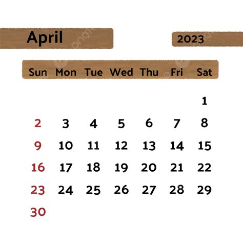 April Month Calendar Calendar April Calendar 2023 Calendar Png