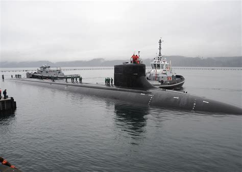 Uss Jimmy Carter Ssn 23 Returning To Port At Service Pier In Bangor