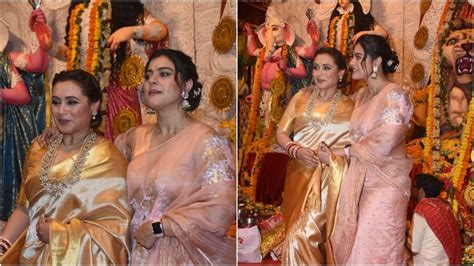 Ranbir Kapoor Kajol And Rani Mukerji Celebrate Durga Puja Together