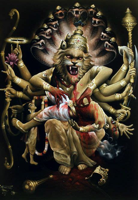 Narasimha Pictures Dewa India Lukisan Gambar Naga