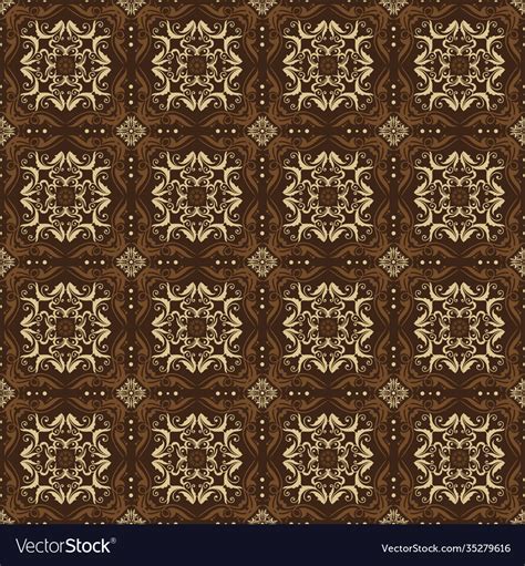 Elegant Patterns Design On Jepara Batik Royalty Free Vector