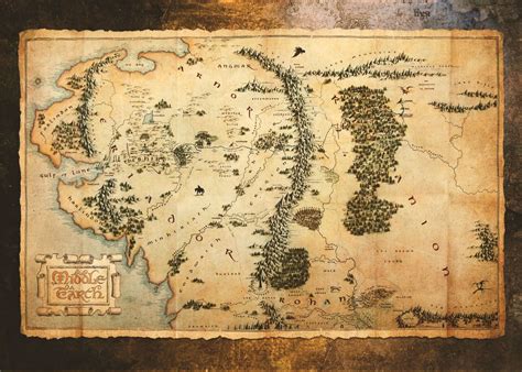 Hobbit Middle Earth Map Poster By Middle Earth Displate