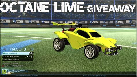 Octane Lime Giveaway Rocket League Youtube