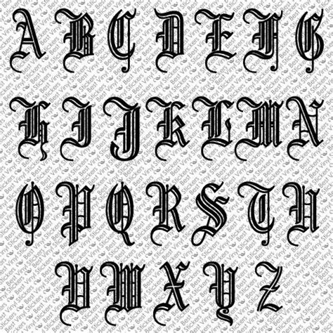 Old English Letters Decals Stickers And Vinyl Art Ebay