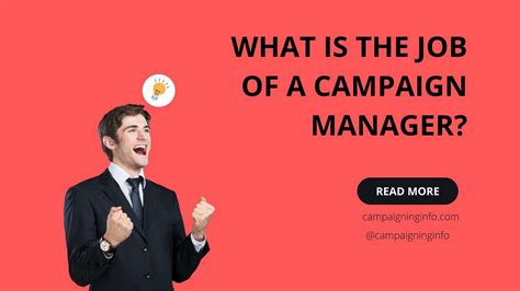 What Is The Job Of A Campaign Manager Campaigning Info