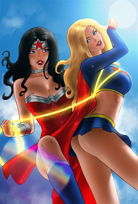 Wonder Woman And Supergirl By Maximiliandraco On Deviantart