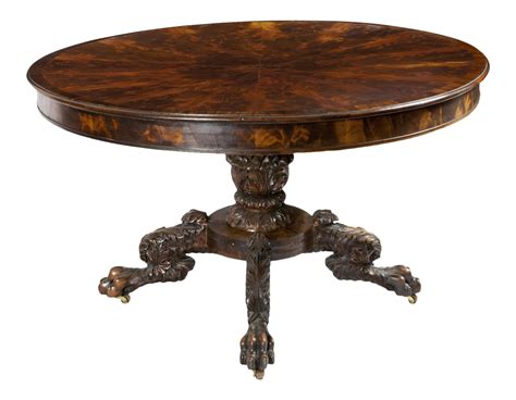 Mahogany Neoclassical Center Table On Center Table
