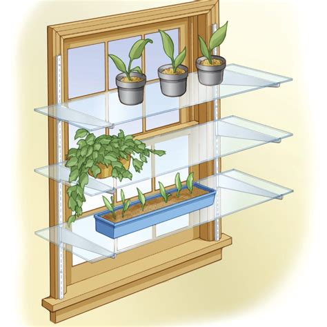 Turn A Window Into A Mini Greenhouse Kitchen Window Shelves Window