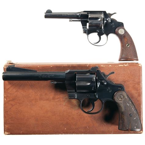Two Colt Double Action Revolvers A Colt Police Positive Double Action