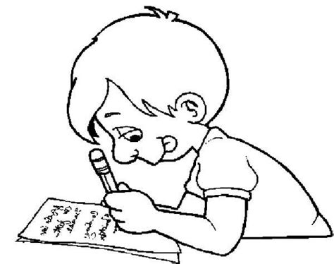 Free Coloring Pages With Children Studying